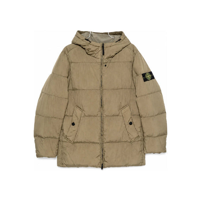 STONE ISLAND Crinkle Reps Nylon Down Jacket Men Green