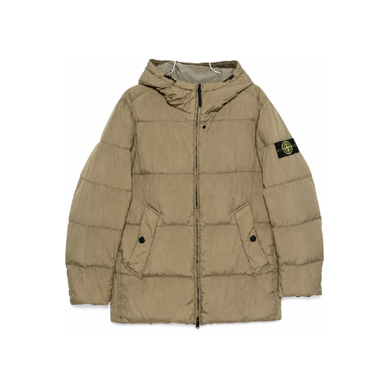 STONE ISLAND Crinkle Reps Nylon Down Jacket Men Green