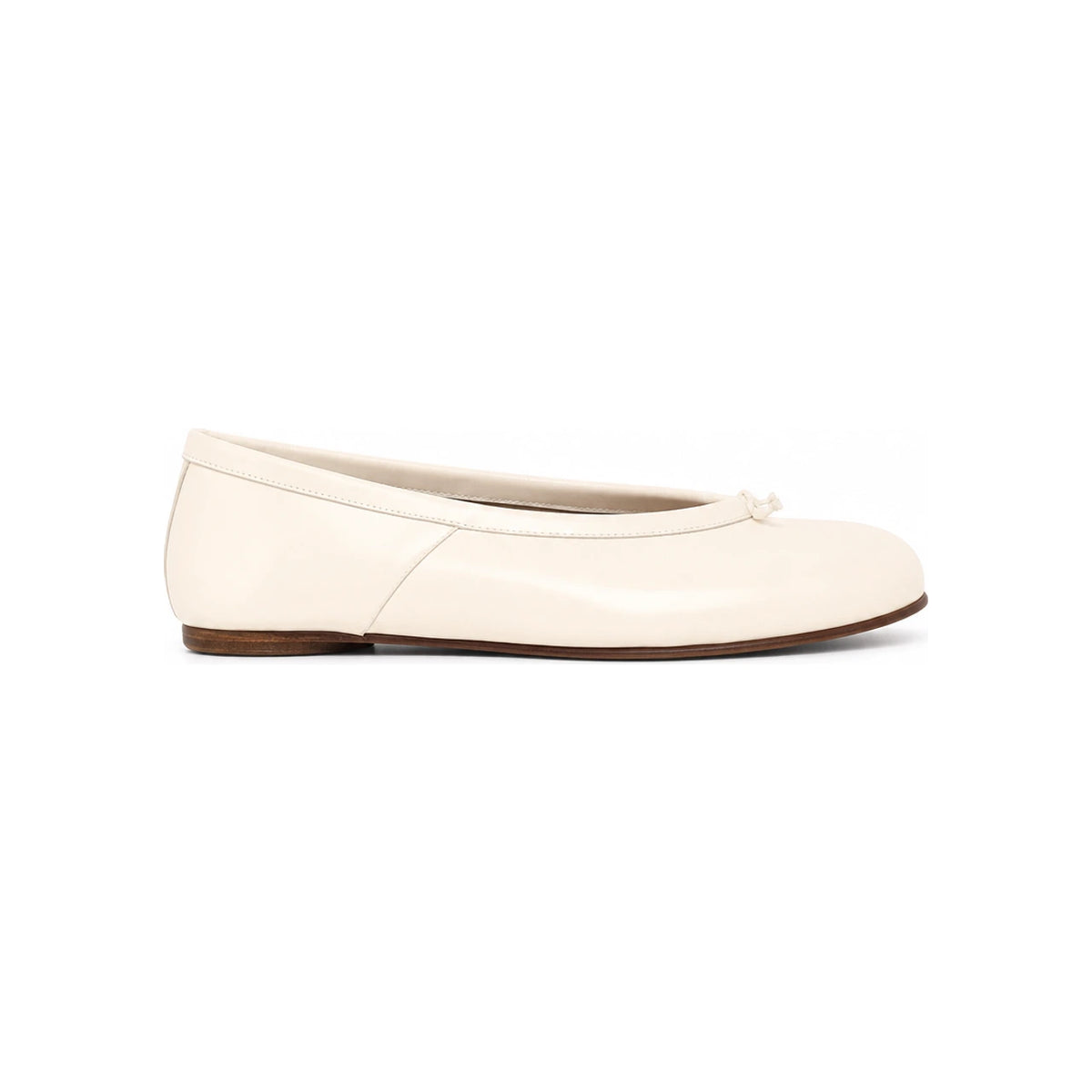 Maison Margiela Black Leather Flat Shoes