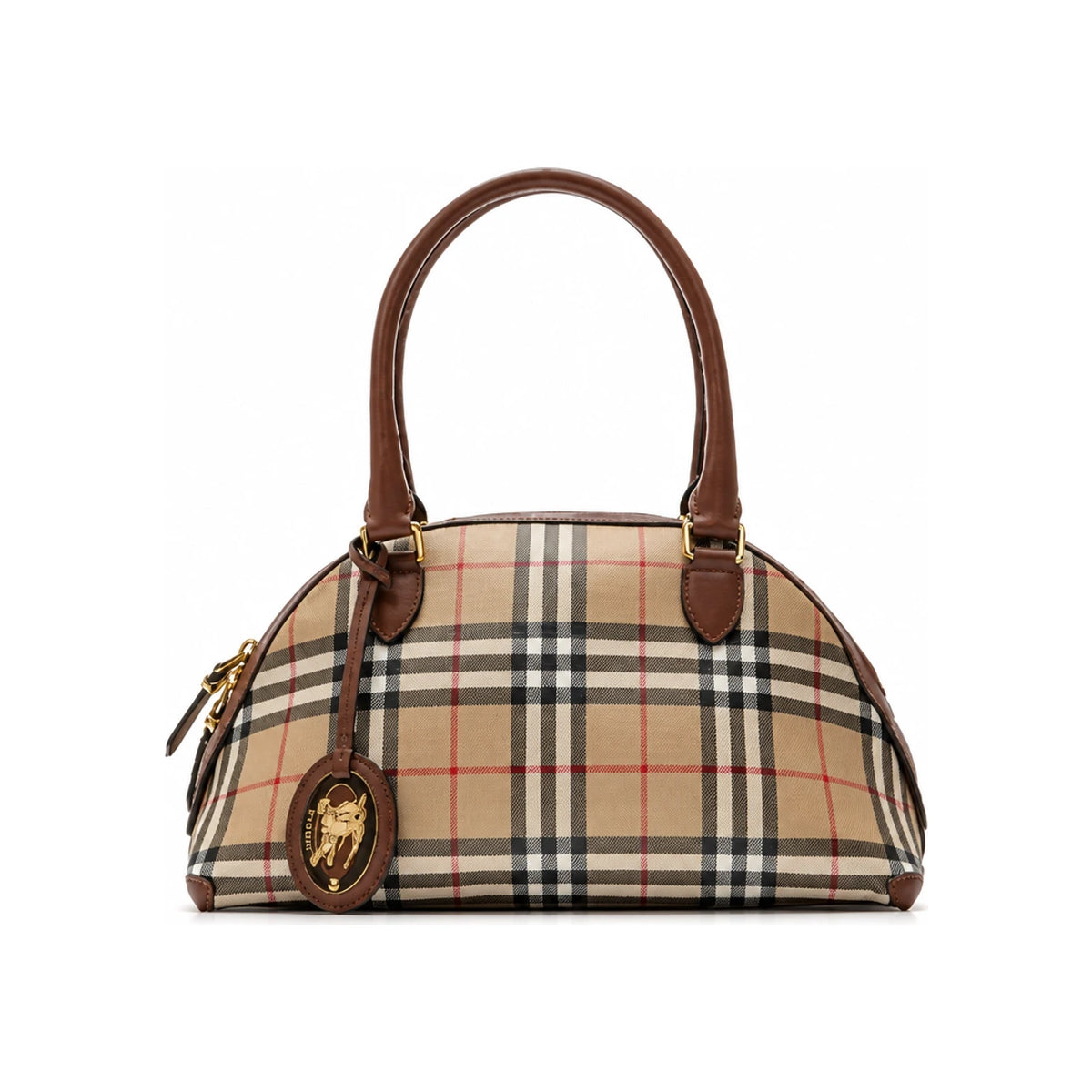 BURBERRY Leather Tote Bag Brown Women’s Handbag