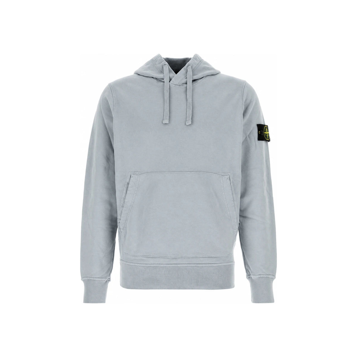 STONE ISLAND Organic Cotton Fleece Men's Hooded Sweatshirt Black