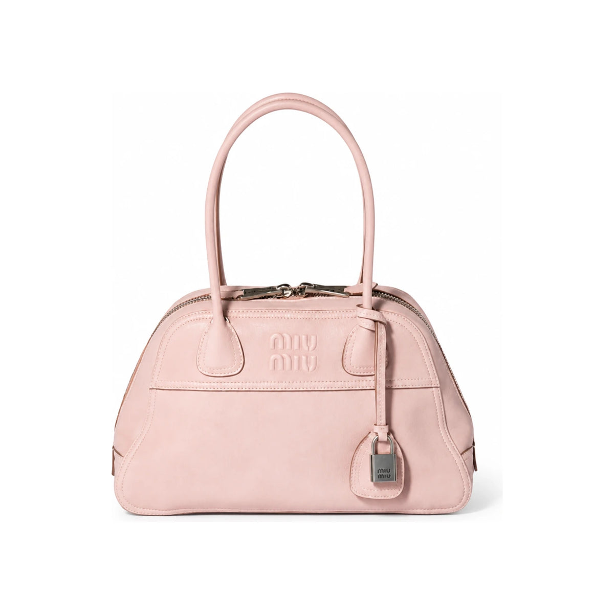 Miu Miu Matelassé Nappa Leather Shoulder Bag Blue 5BB199 2BBL F0D91