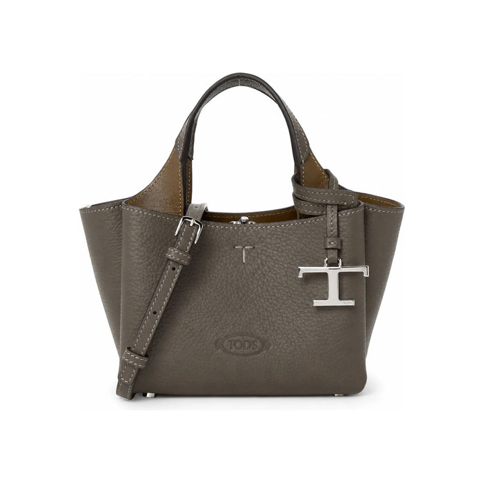 Tods Micro Leather Top Handle Tote Bag for Women
