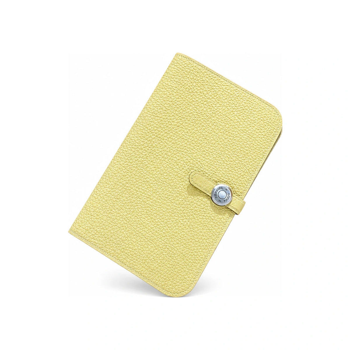 HERMES Togo Leather Long Wallet Yellow Palladium Hardware Unisex