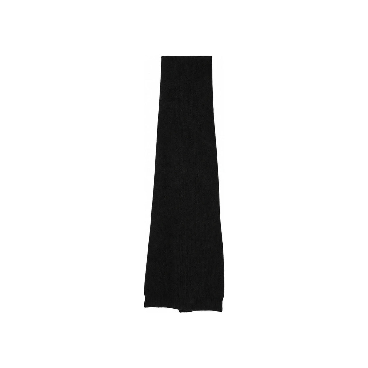 Moncler Logo Patch Wool Scarf Black Unisex