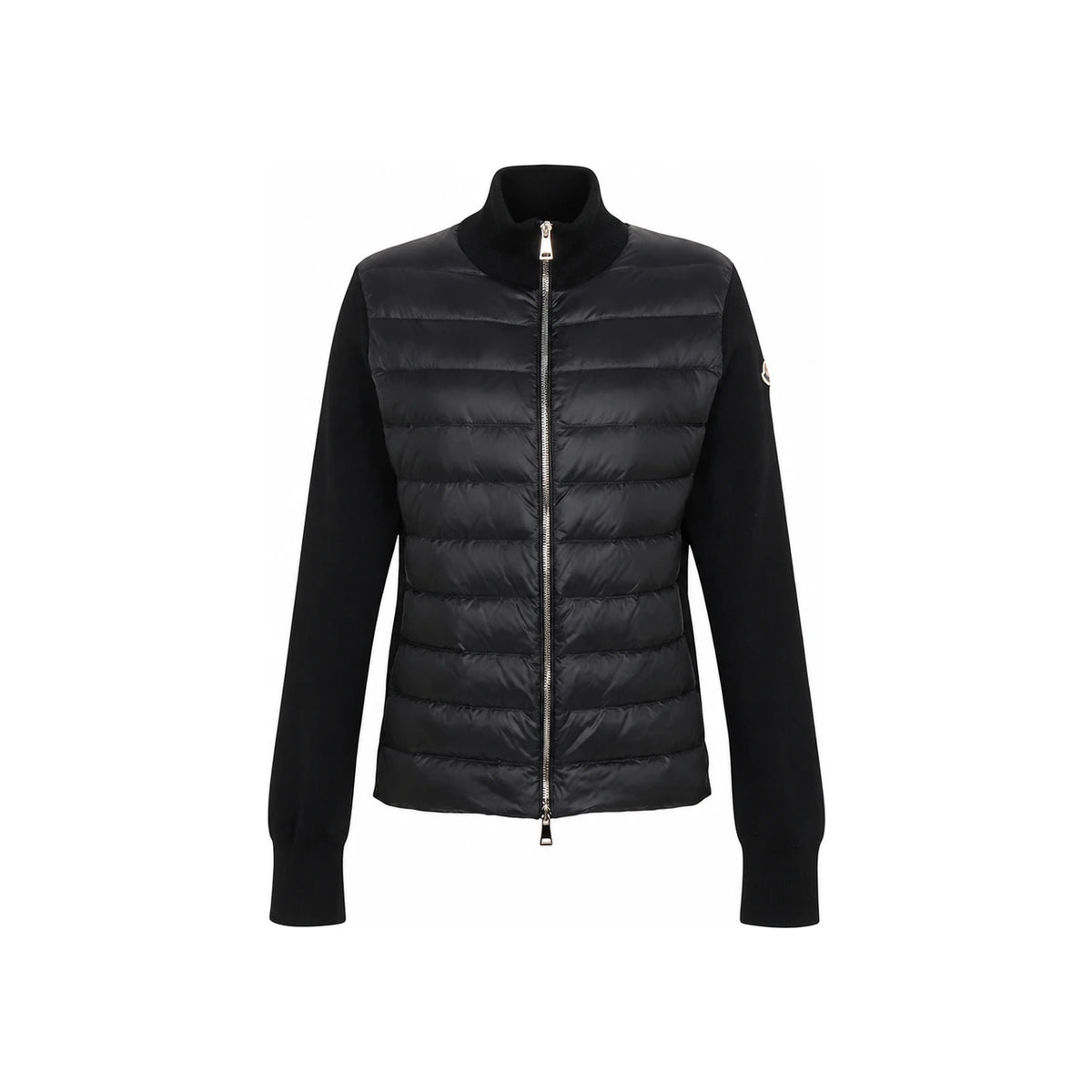 Moncler Women’s Padded Zip-Up Cardigan Black Knit