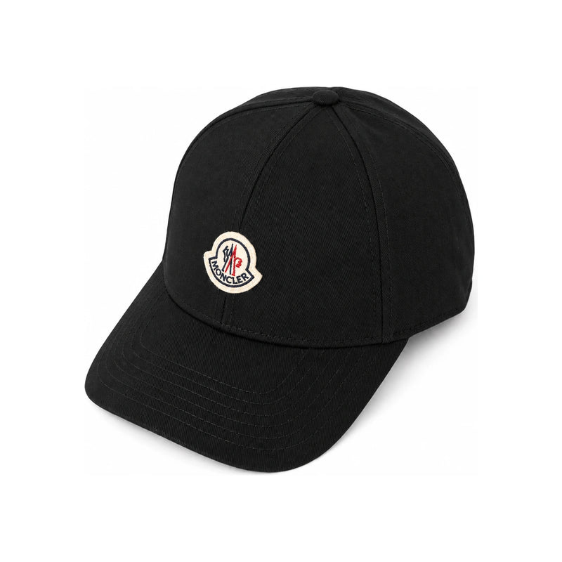 Moncler Unisex Black Cotton Baseball Cap