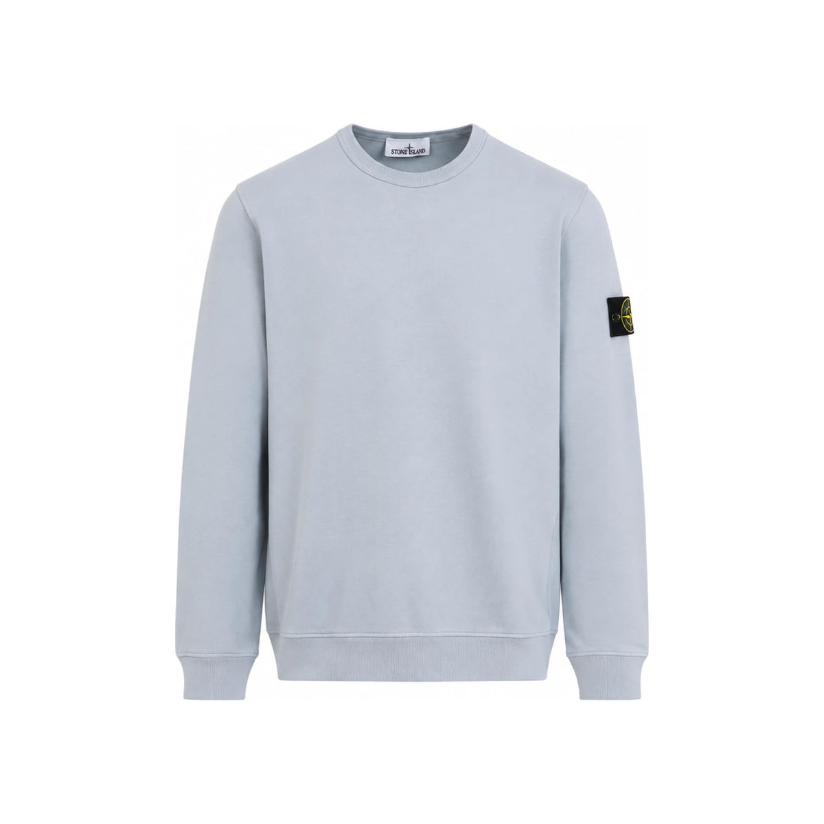 STONE ISLAND Ash Grey Cotton Fleece Sweatshirt for Men