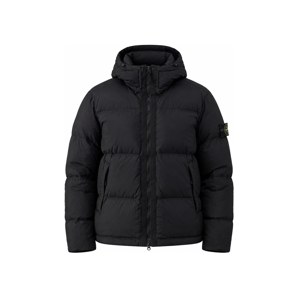 STONE ISLAND Black Nylon Down Puffer Jacket for Men