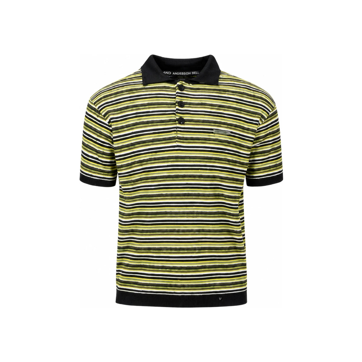 Andersson Bell Cotton Polo Shirt for Men atb1286m CHARCOAL LIME DOM