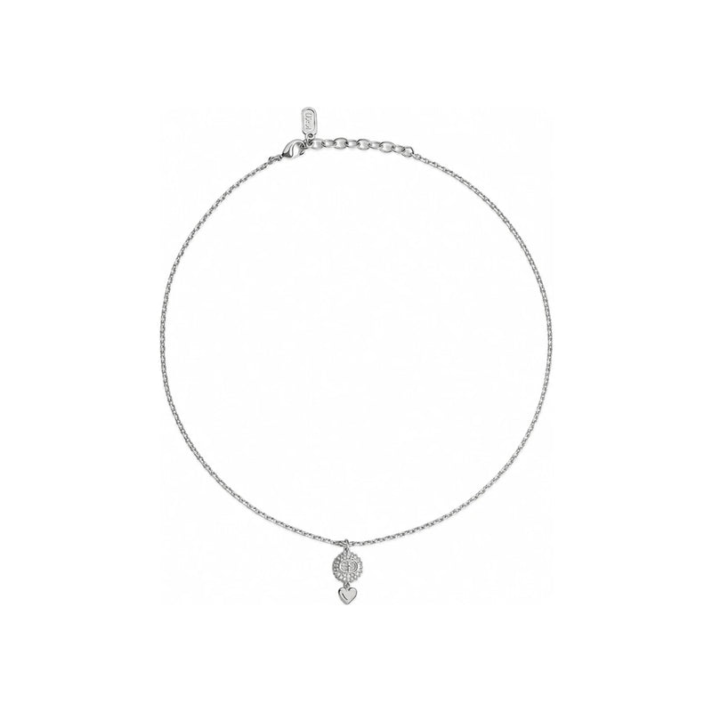 DIOR CD Disco Necklace Silver-Finish Metal Crystal Pendant N3847WOMCY D001