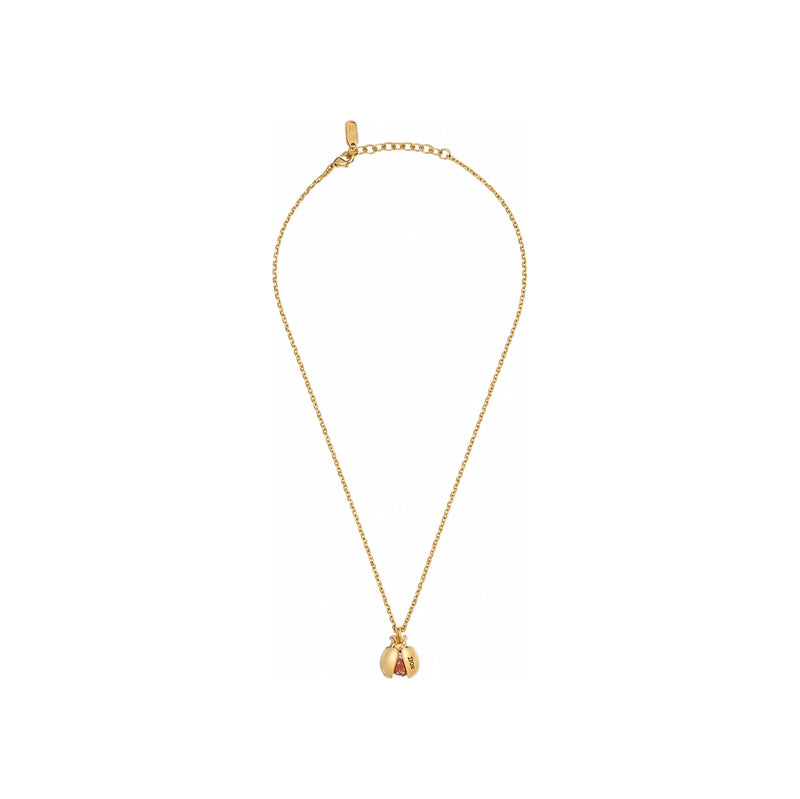 DIOR Lady Spark Necklace Gold-Tone Metal with Pink Crystal N3810WOMCY D304