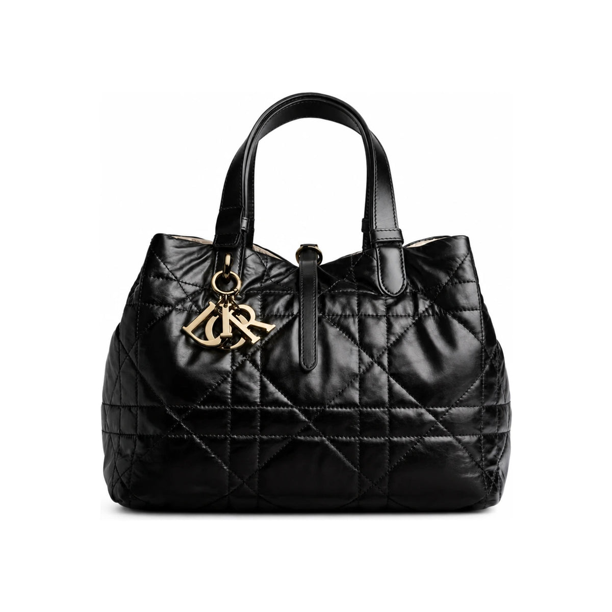 DIOR Toujours Reversible Medium Crossbody Bag Two-Tone Black Tren M2881ODYQ M03C