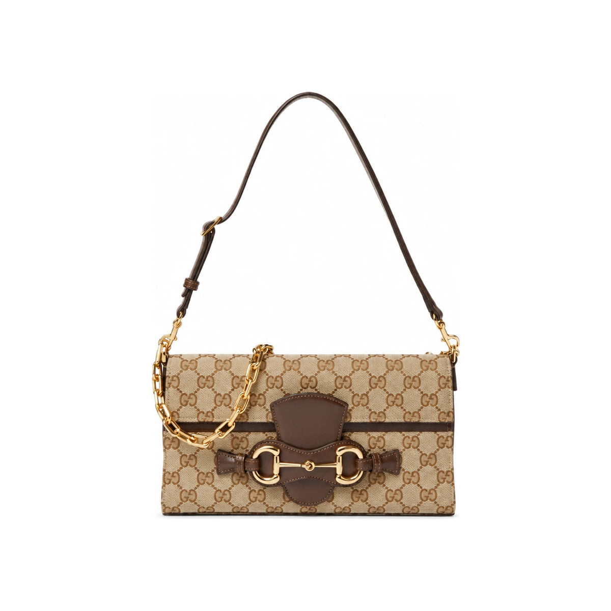 GUCCI Black Leather Shoulder Bag