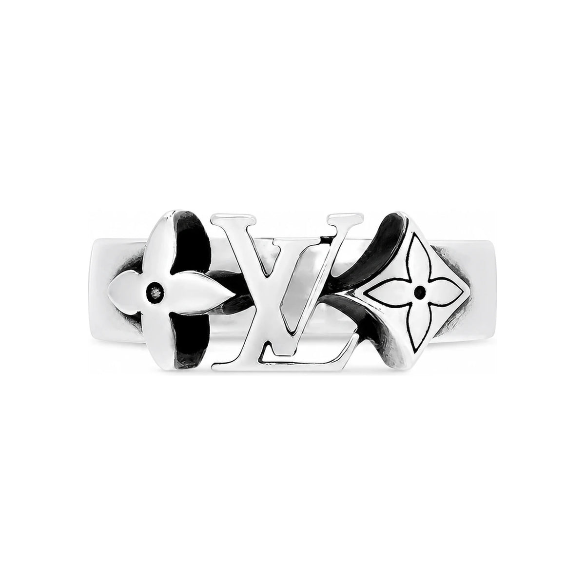 Louis Vuitton Silver LV Sailor Ring M1932