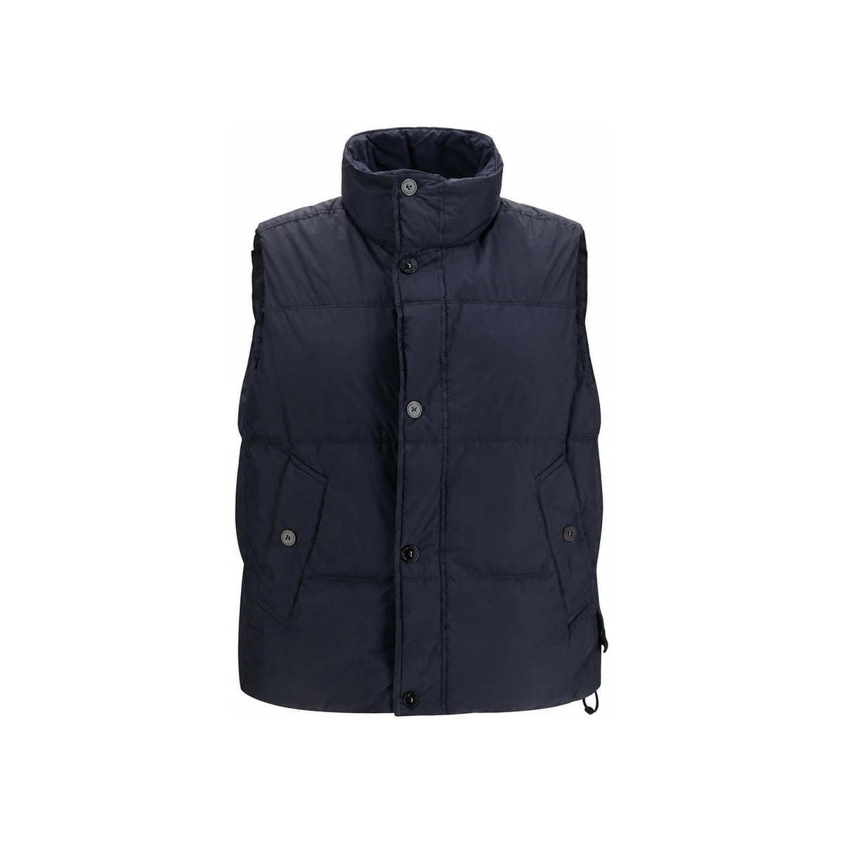 STONE ISLAND Black Nylon Down Puffer Vest