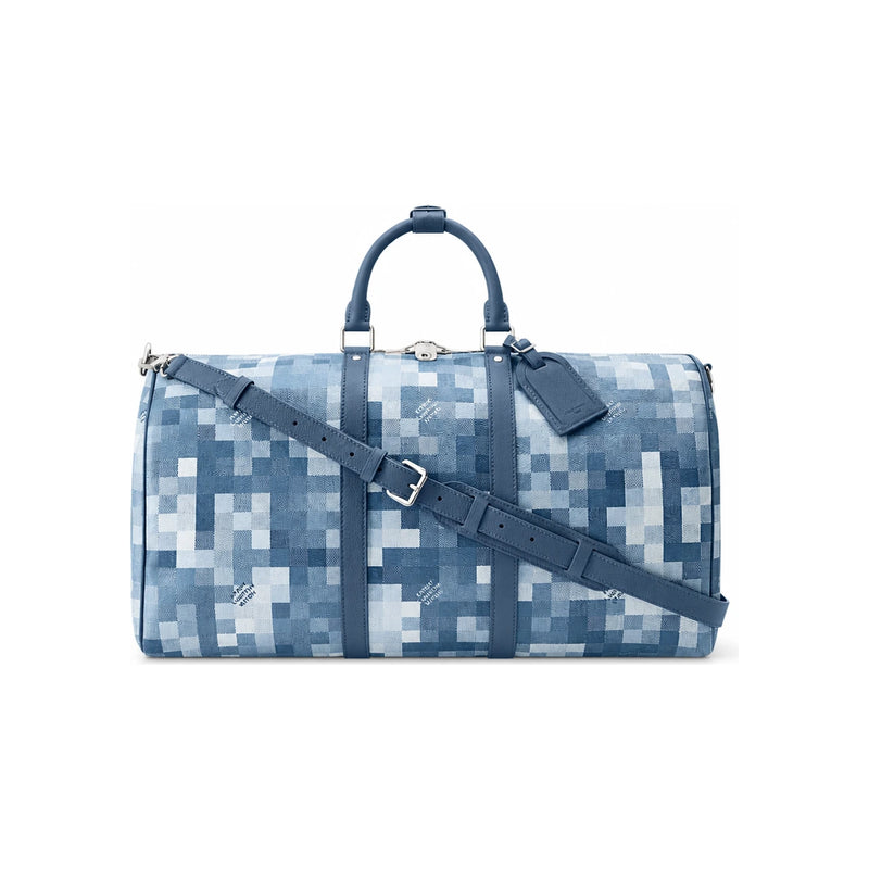Louis Vuitton Keepall Bandouliere 50 Denim Blue Tote Bag M28842