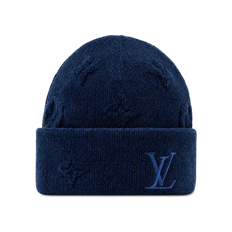 Louis Vuitton Monogram Heritage LV Crush Beanie Blue M97780