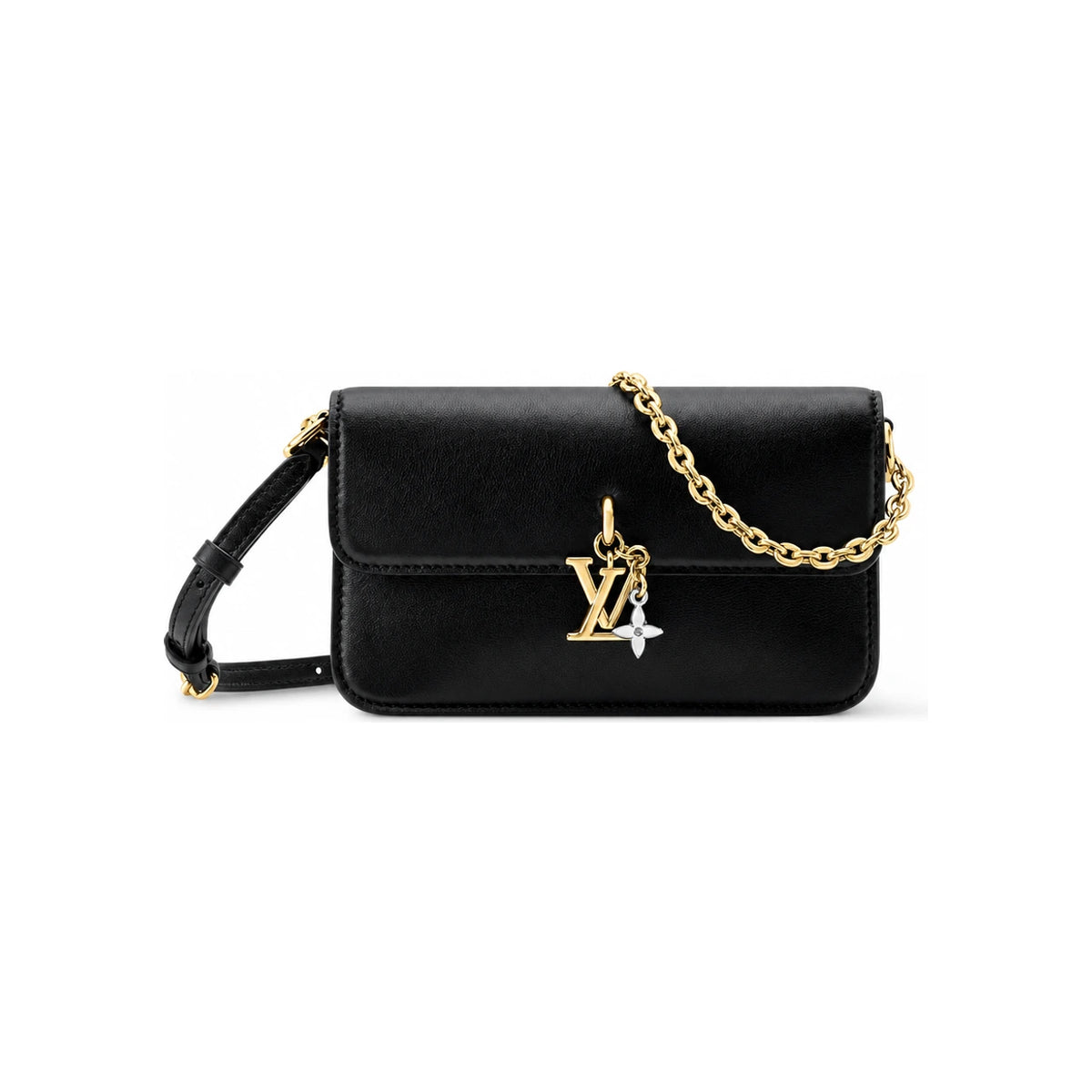 Louis Vuitton Black LV Bloom Wallet on Chain Bag M29457