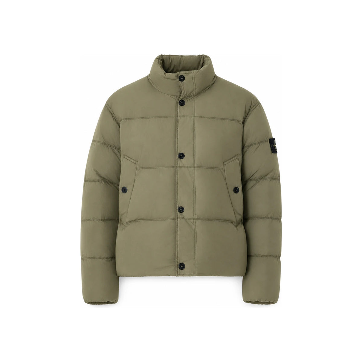 STONE ISLAND Green Down Puffer Jacket Men