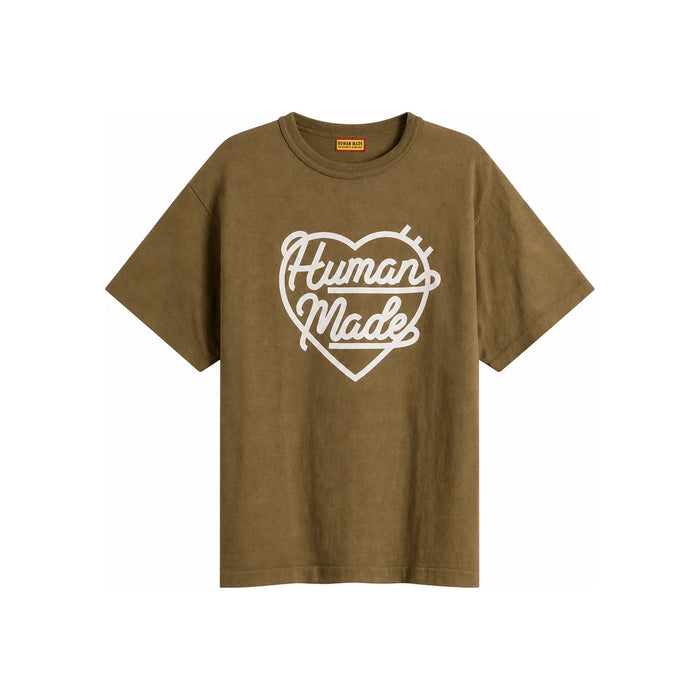 Humanmade Olive Drab Color Short Sleeve T-Shirt