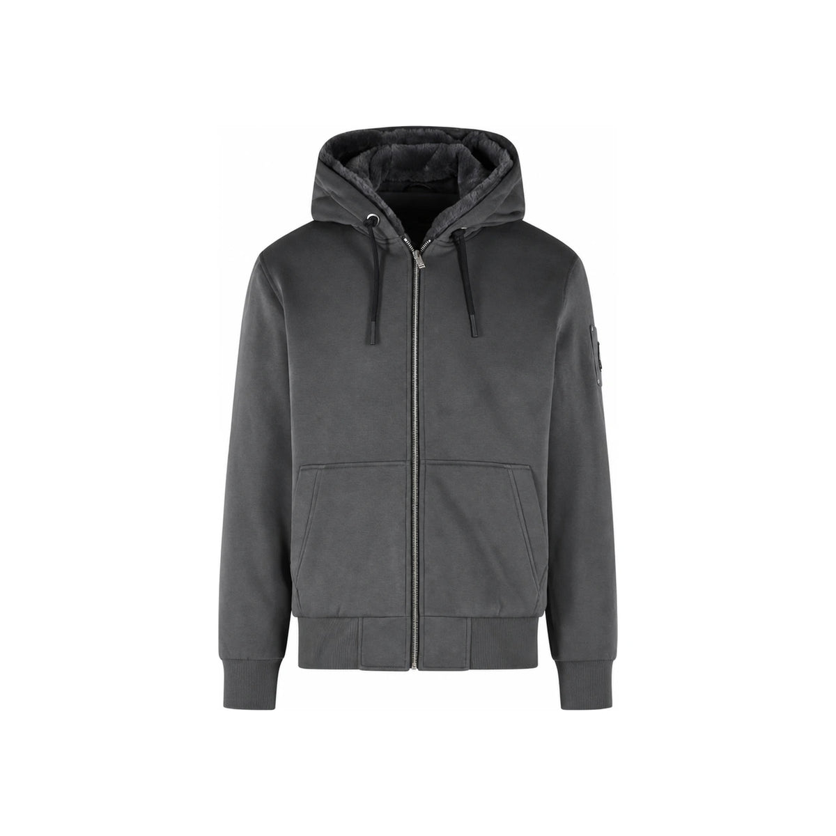 Moose Knuckles Black Zip-Up Bomber Jacket for Men