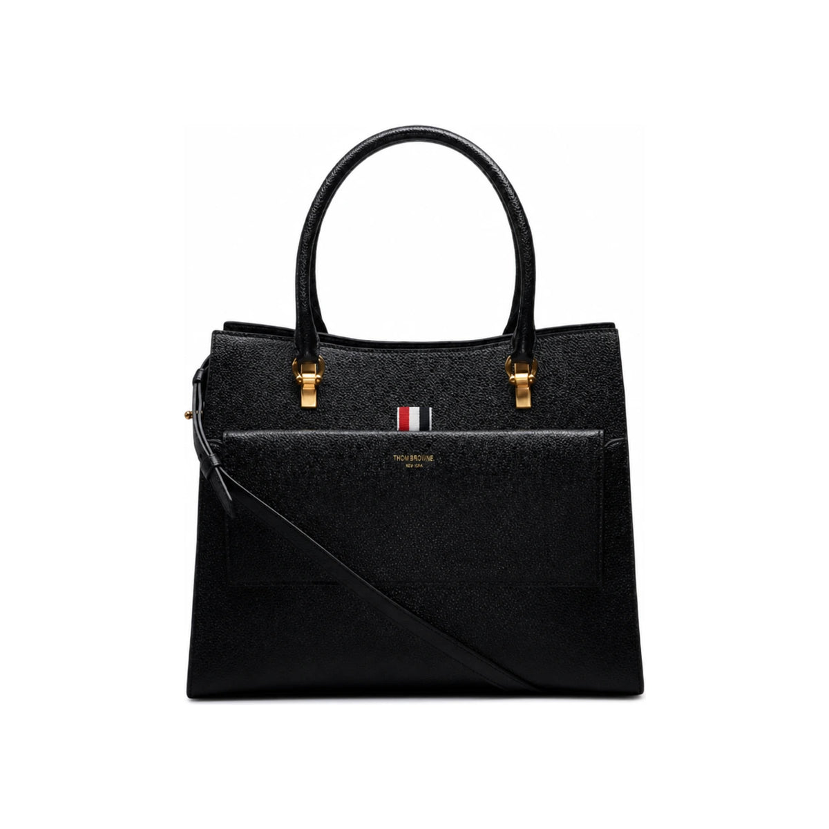 THOM BROWNE Pebble Grain Medium Duet Tote Bag