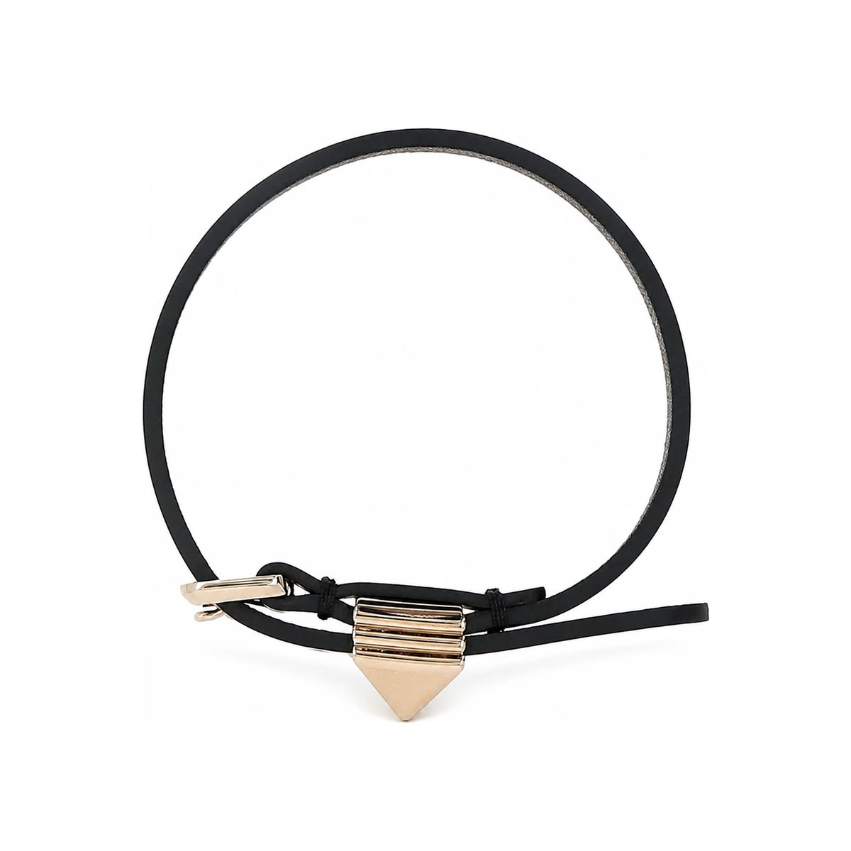 VALENTINO Rockstud Leather Bracelet Black