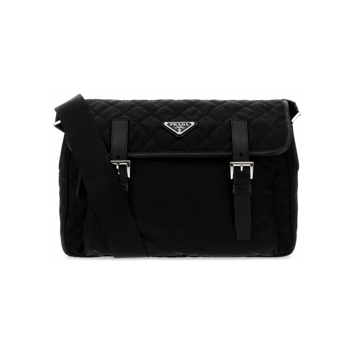 PRADA Black Leather Crossbody Bag