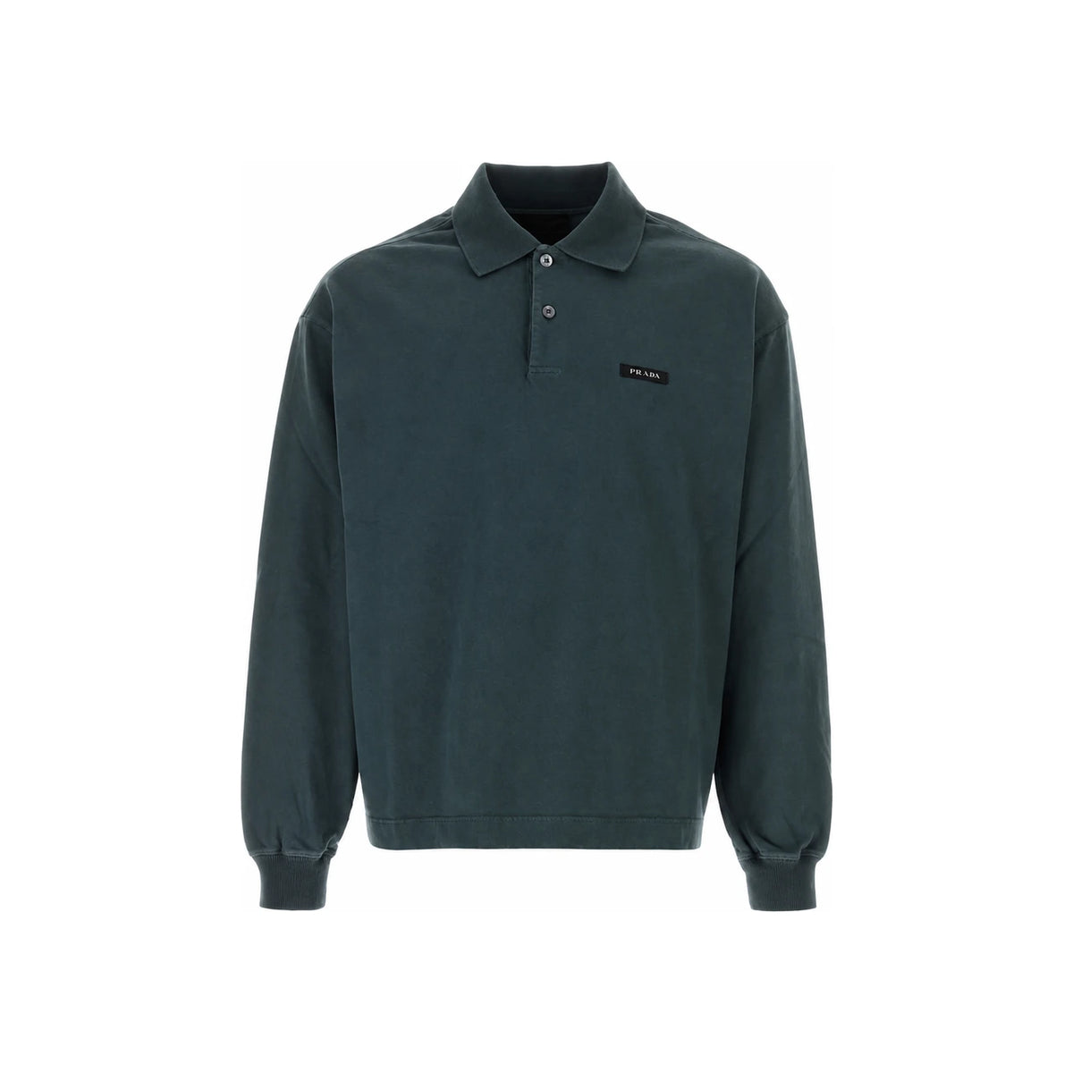 PRADA Black Cotton Logo Sweatshirt