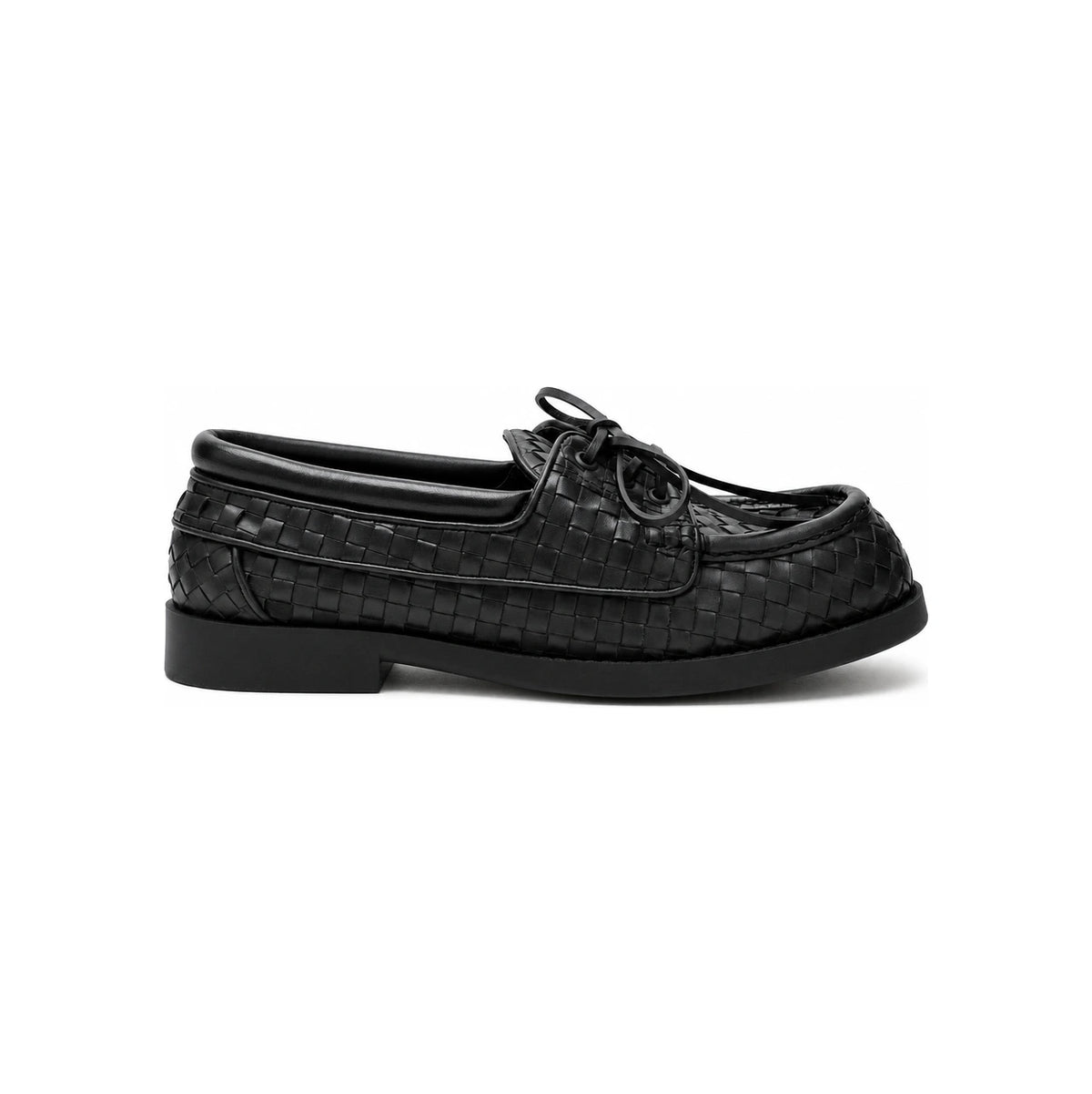 Bottega Veneta Black Leather Oxford Shoes