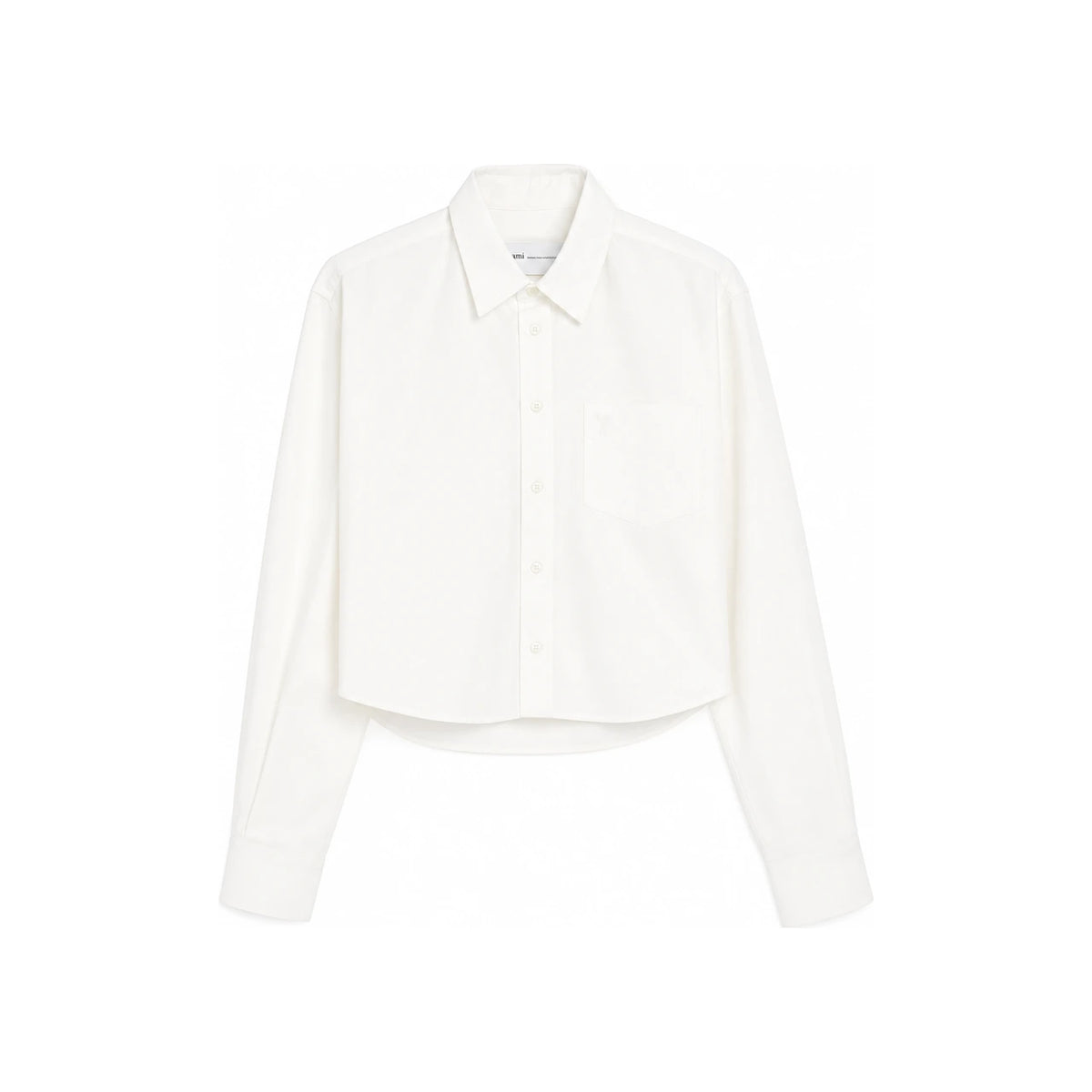 AMI Natural White Cotton Shirt for Women