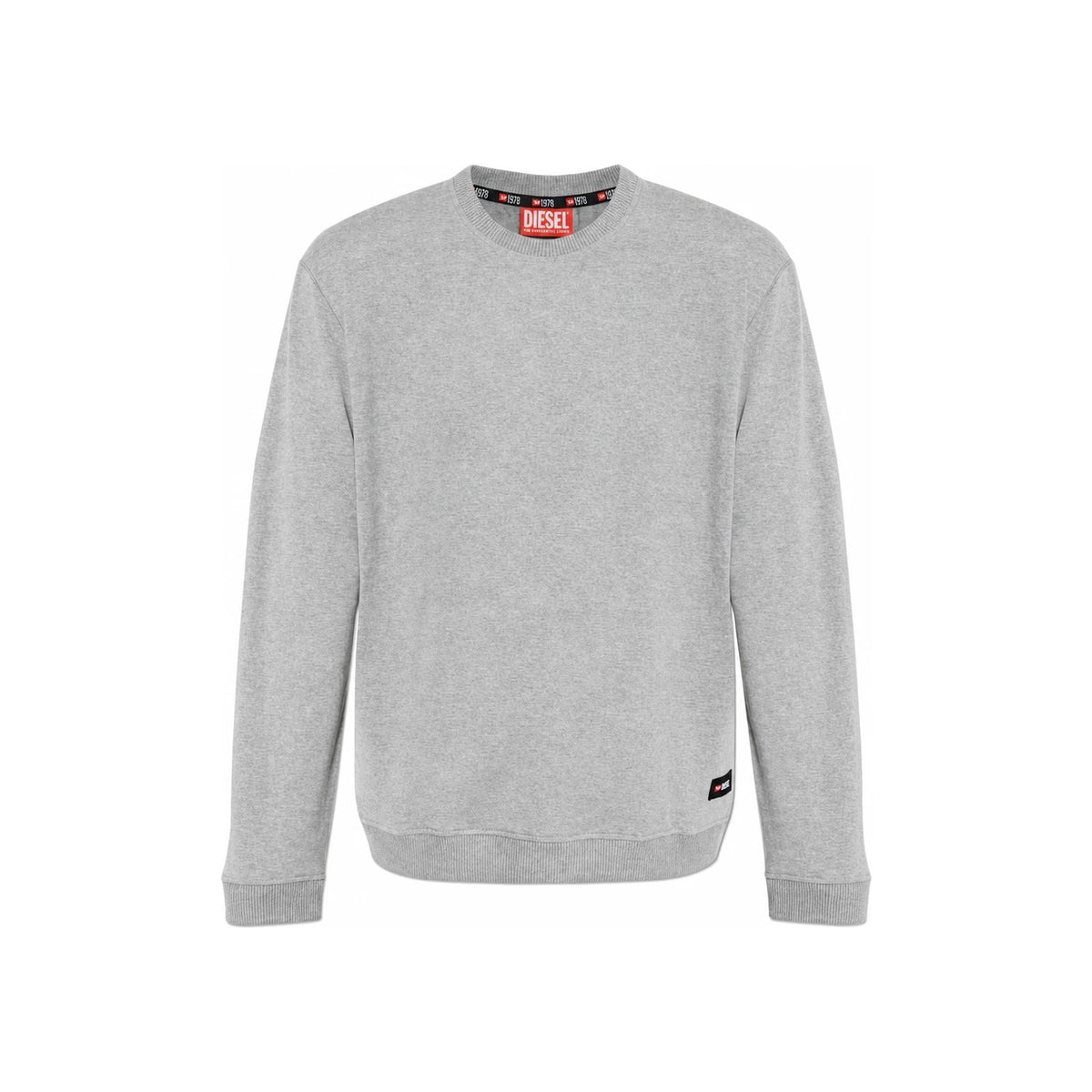 DIESEL Long Sleeve Sweatshirt for Men A22777 0SIBH 96X MELANGE GREY DOM