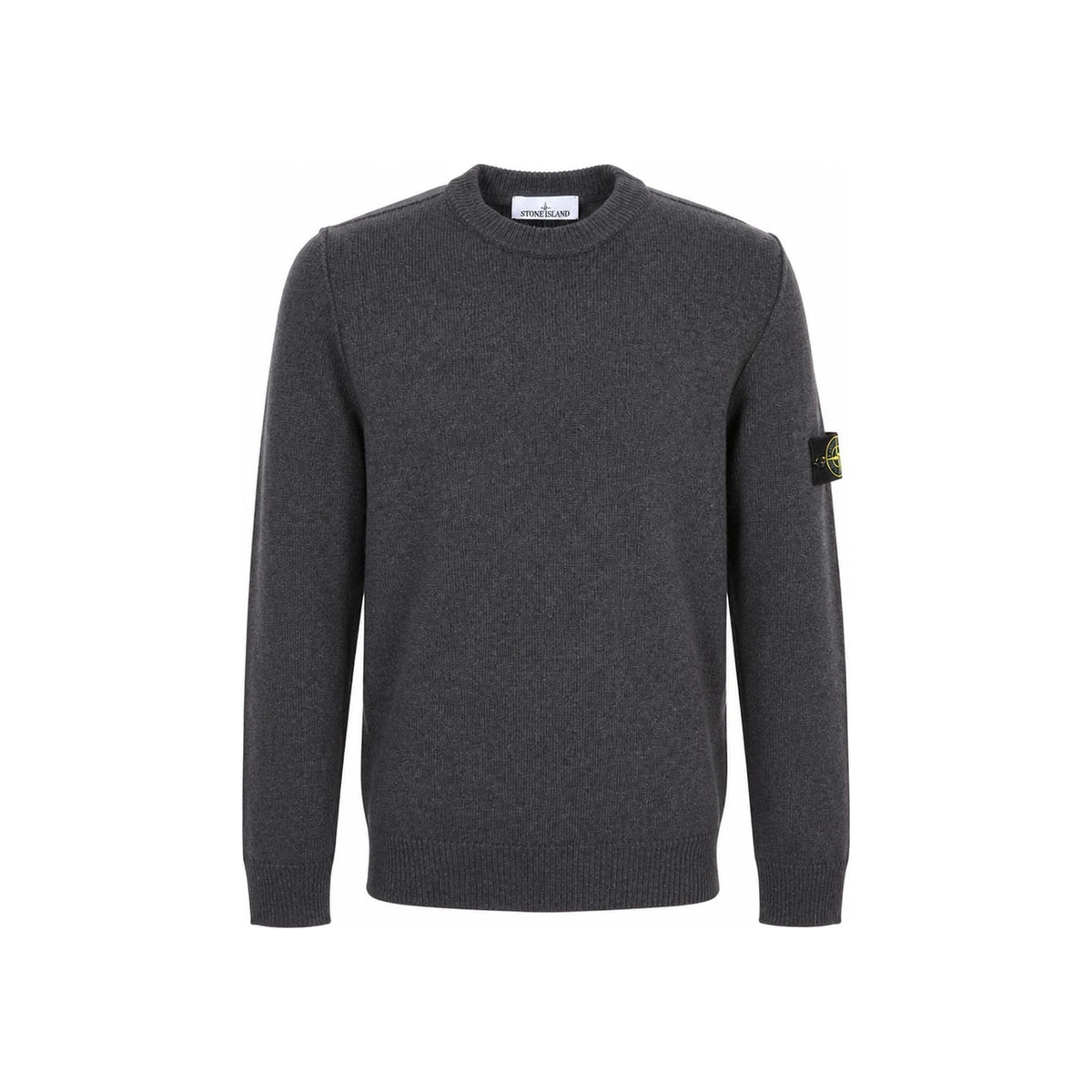 STONE ISLAND Lambswool Crewneck Sweater Men Brown