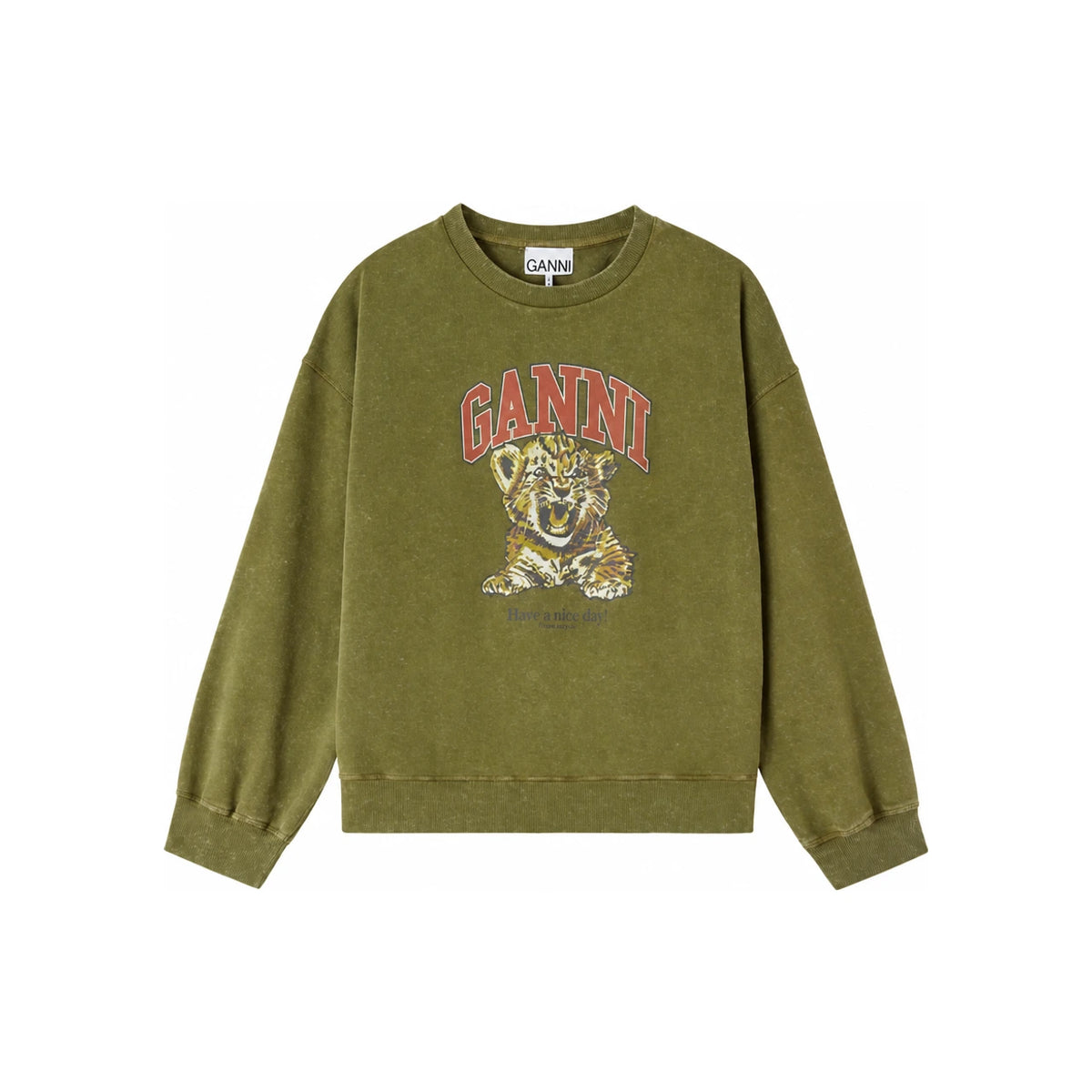 GANNI Tiger Crewneck Sweatshirt