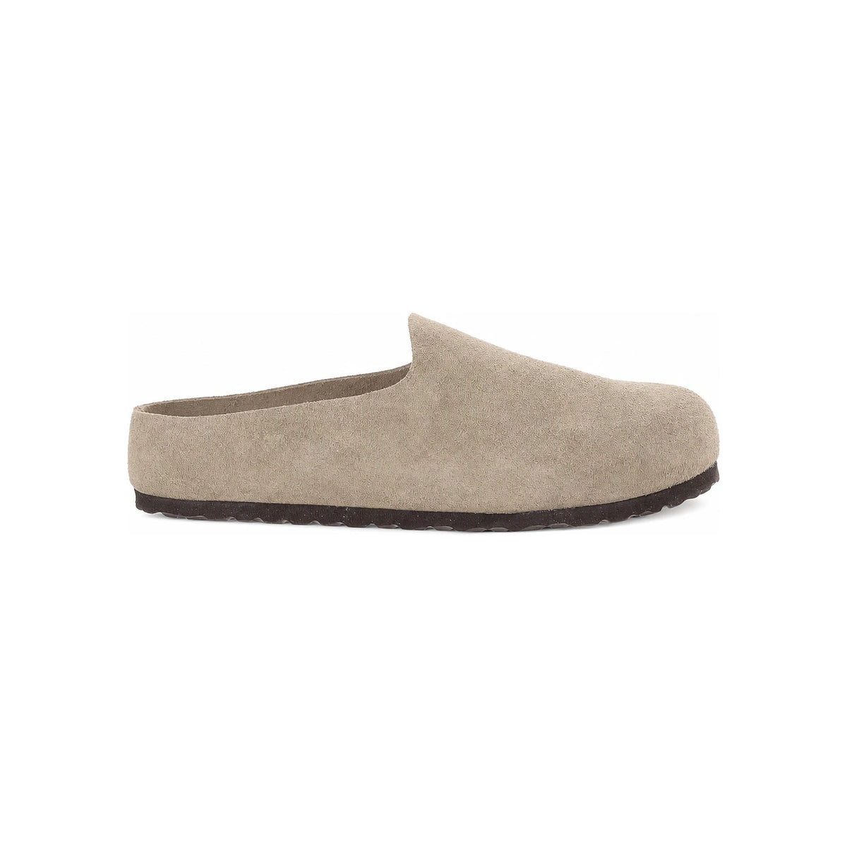 Birkenstock Taupe Suede Mule Slippers