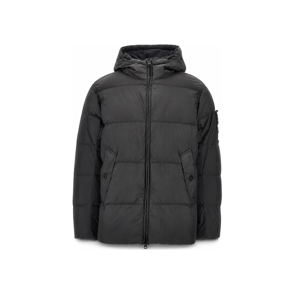 STONE ISLAND Black Nylon Down Puffer Jacket Men