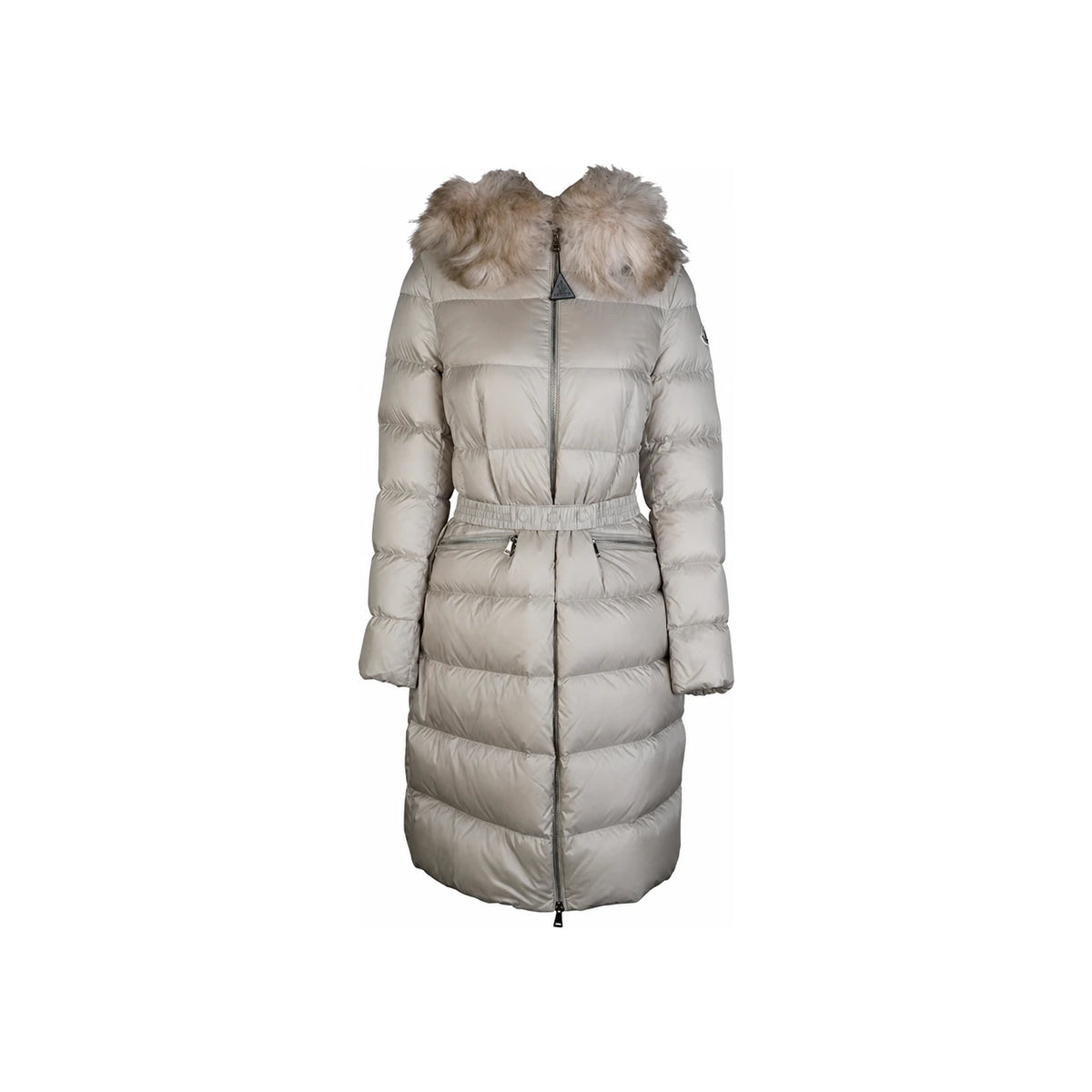 Moncler Women’s Boedic Hooded Long Down Puffer Jacket Beige 1C00015 595FE 268