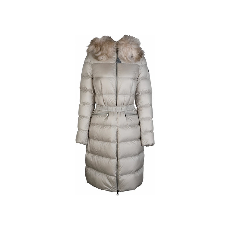 Moncler Women’s Boedic Hooded Long Down Puffer Jacket Beige 1C00015 595FE 268