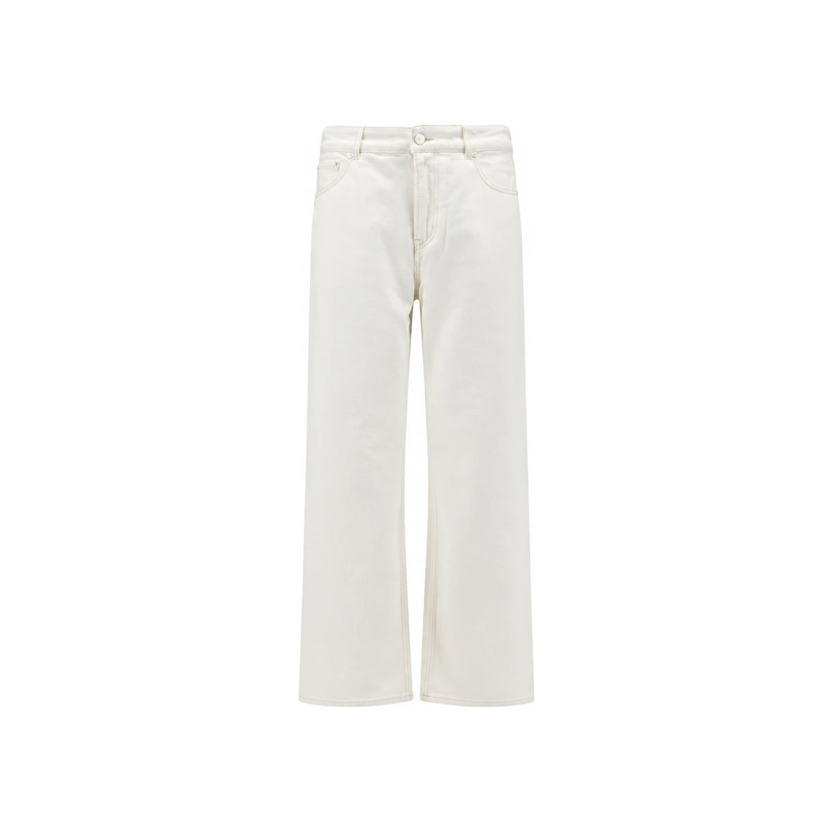 AMI White Cream Denim Jeans for Men