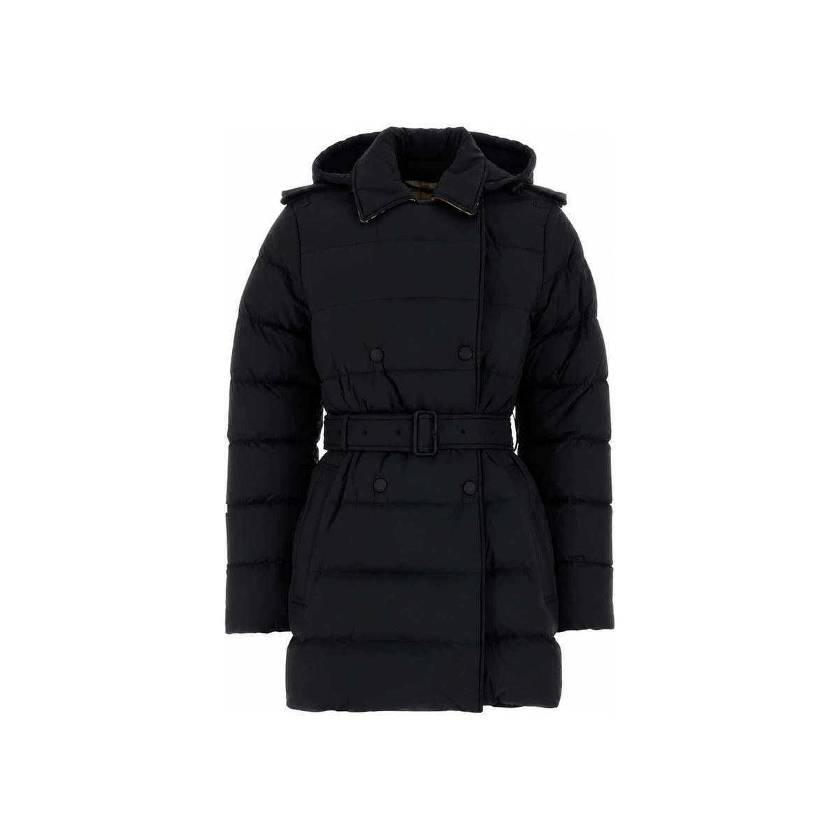 BURBERRY Black Belted Half Puffer Jacket 8131874