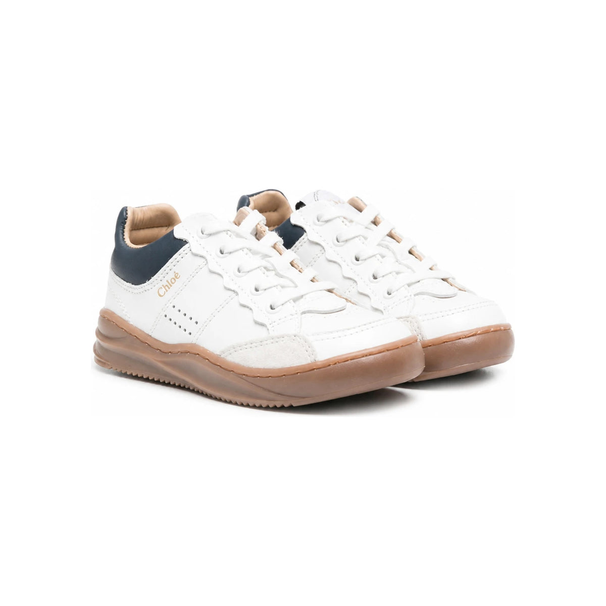 Chloe Women’s Logo Lace-Up Sneakers White Low-Top C19159 117