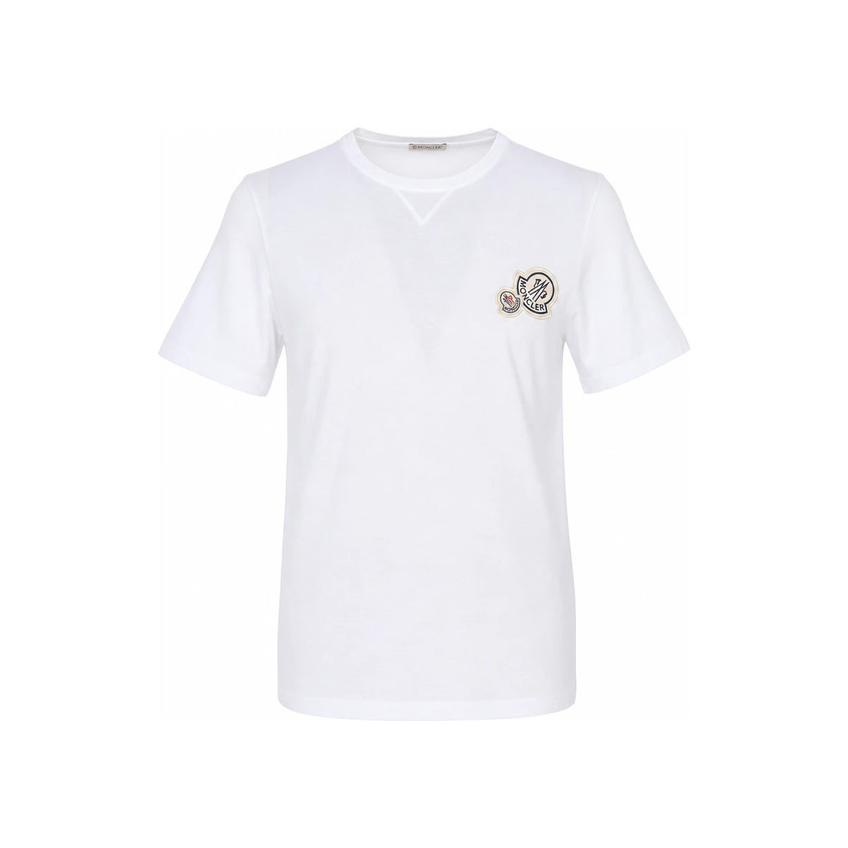 Moncler Men’s Short Sleeve T-Shirt White Cotton Tee