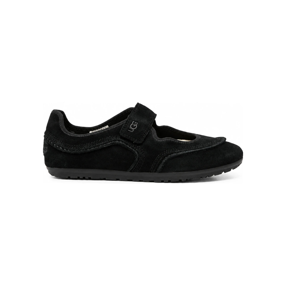 Ugg Black Suede Ballet Flats Women’s Flat Shoes 1187530 BLACK DOM