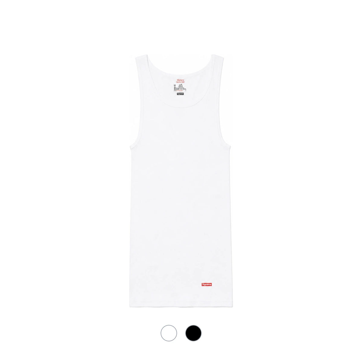 Supreme Tagless Cotton Tank Top 3-Pack White Black Unisex