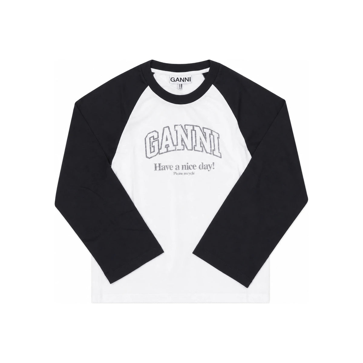 GANNI Basic Jersey Baseball Long Sleeve T-Shirt for Women