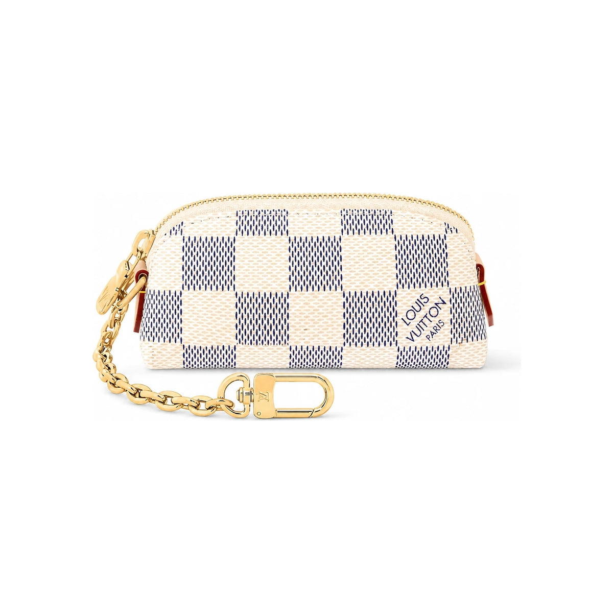 Louis Vuitton Damier Azur Coated Canvas Cosmetic Lipstick Pouch Keyring N40928