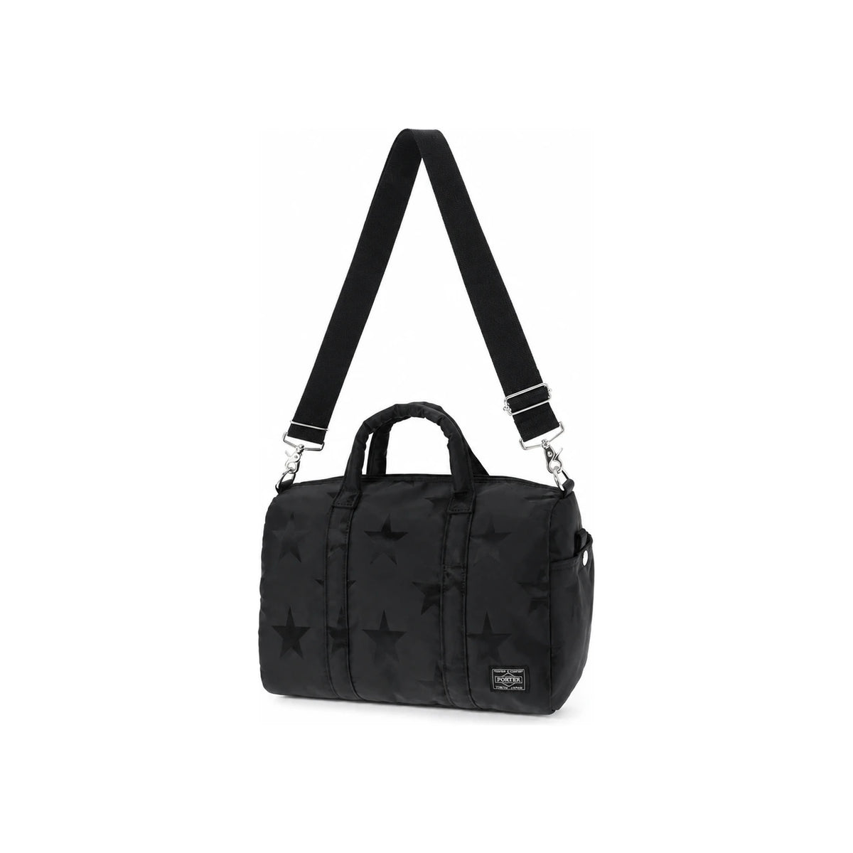 PORTER Flag Short Boston Shoulder Bag Black Crossbody 867 26869