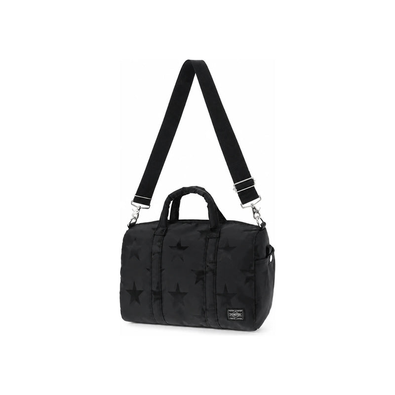 PORTER Flag Short Boston Shoulder Bag Black Crossbody 867 26869