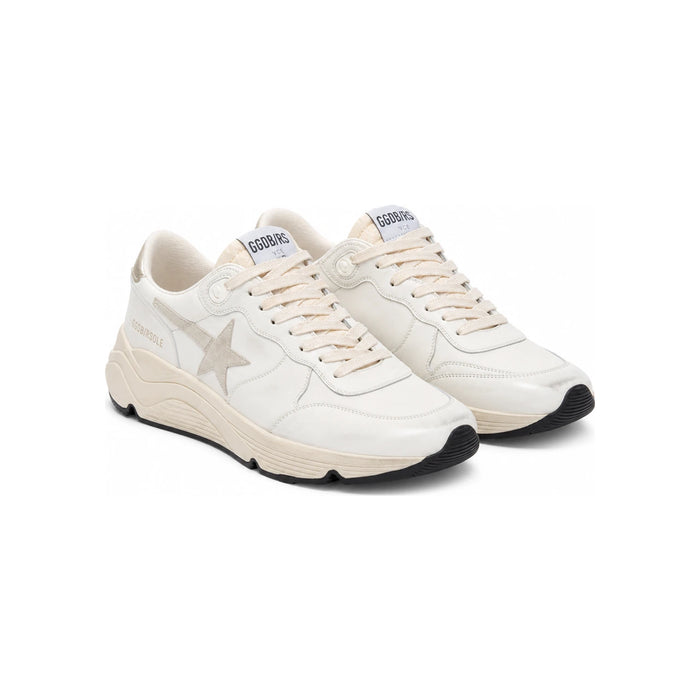 GOLDEN GOOSE Running Sole Low-Top Sneakers White/Beige Leather